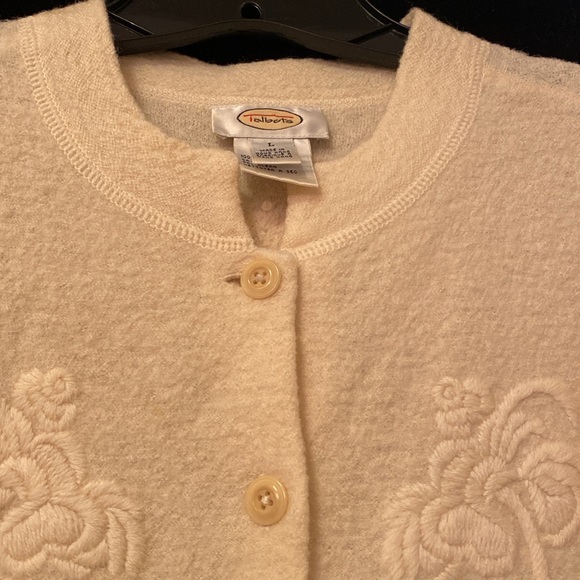 Talbots 100 percent wool sweater cardigan size L - Picture 6 of 12
